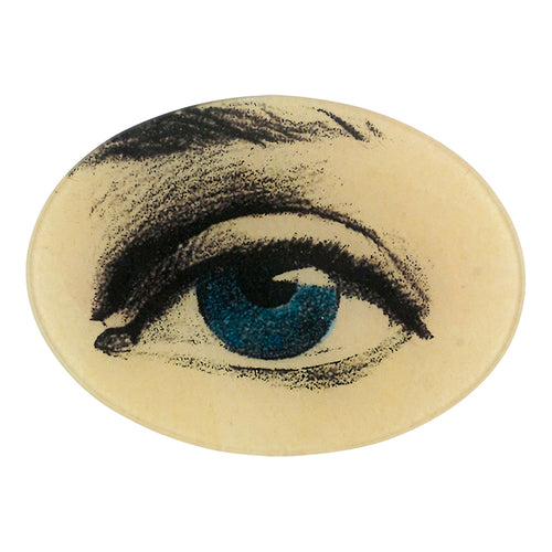 john derian Blue Eye Left 5 x 7" Oval