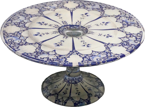 john derian Blue Fish Stacking Cake Pedestal