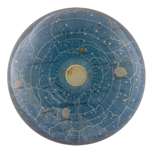 john derian Blue Universe Dome Paperweight
