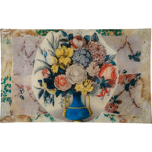 john derian Blue Vase (Collage) 10 x 16" Rect. Tray