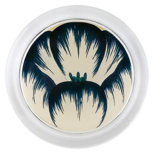 john derian Blue White Tulip 6" Coaster