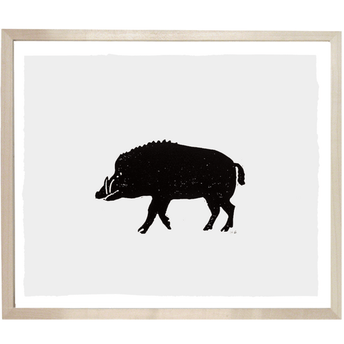 john derian Boar 10 x 12" Linocut Print
