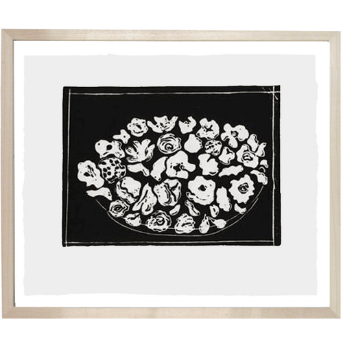 john derian Bowl of Flowers 12 x 14" Linocut Print