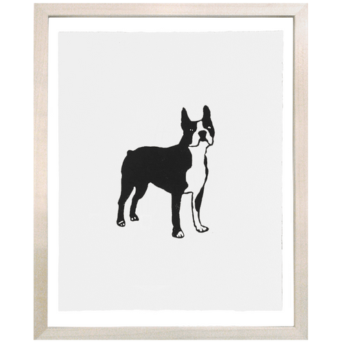 john derian Boxer Dog 8 x 10" Linocut Print
