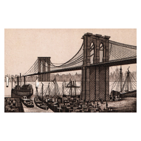 john derian Brooklyn Bridge Postcard (Pack of 10)