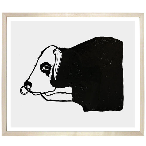 john derian Bull 12 x 14" Linocut Print