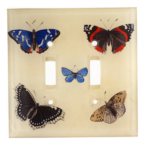 john derian Butterflies Double Switch Cover