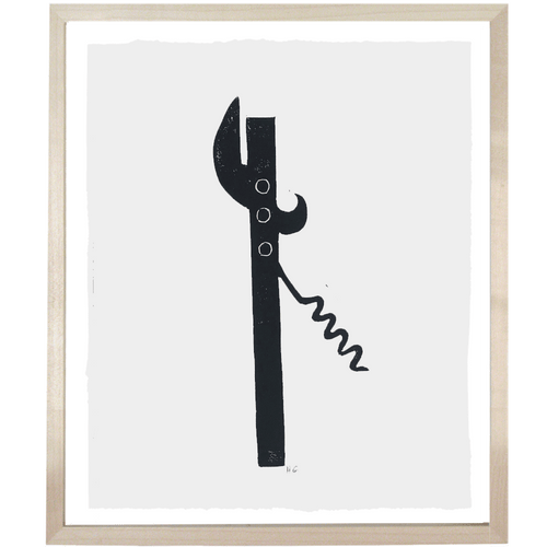 john derian Can Opener 10 x 12" Linocut Print