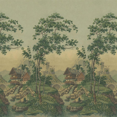 john derian Castle Scene 1 Forest Wallpaper