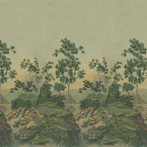 john derian Castle Scene 2 Forest Wallpaper