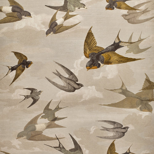 john derian Chimney Swallows Sepia Wallpaper