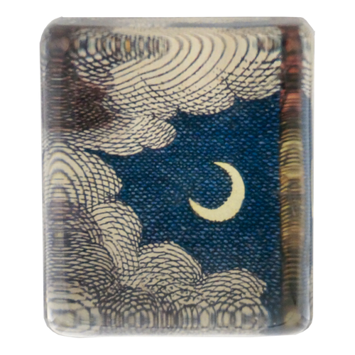 john derian Clouds & Crescent Moon Rectangular Charm