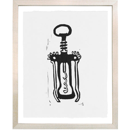 john derian Corkscrew 8 x 10" Linocut Print