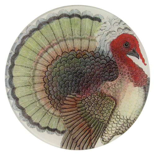 john derian Crested Turkey 7" Round Plate