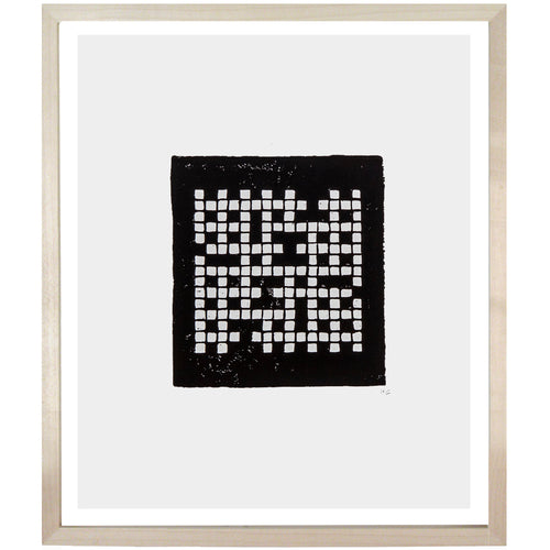john derian Crossword 10 x 12" Linocut Print