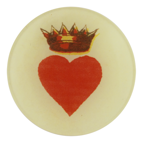john derian Crowned Heart 4" Round Plate