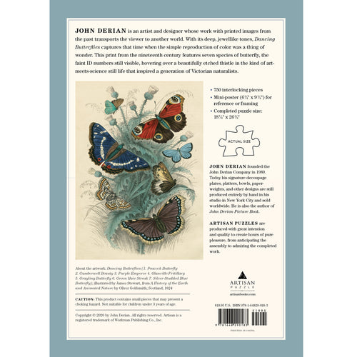 John Derian Dancing Butterflies 750-Piece Puzzle