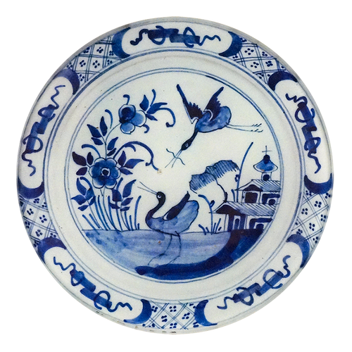 john derian Delft #5 5 1/4" Round Plate