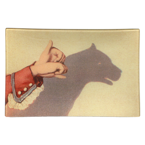 john derian Dog Shadow Puppet 6 x 9" Rect. Tray