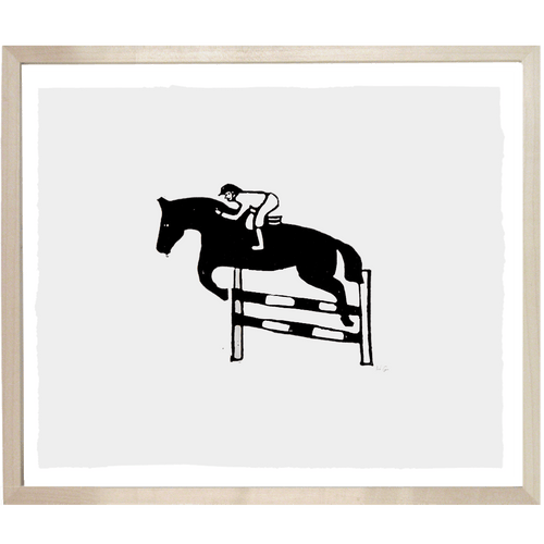 john derian Equestrian 10 x 12" Linocut Print