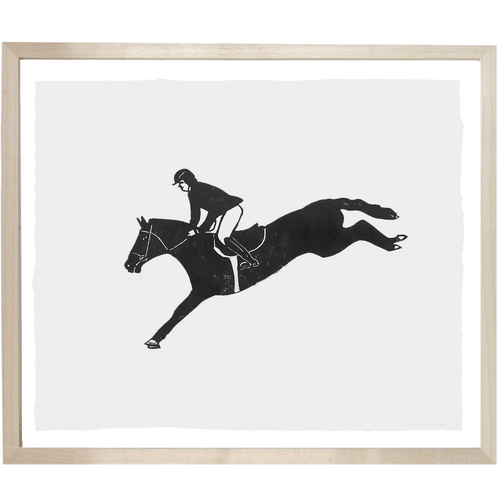 john derian Equestrian 3 12 x 14" Linocut Print
