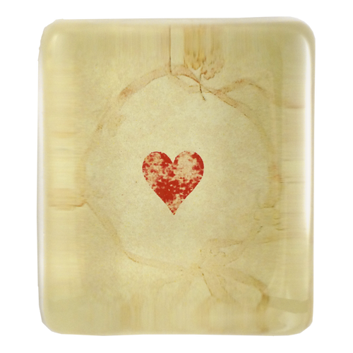 john derian Faded Suits Heart Rectangular Charm
