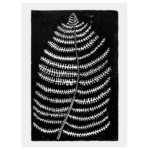 john derian Fern 22 x 30" Linocut Print