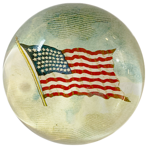 john derian Flag with Sky Dome Paperweight