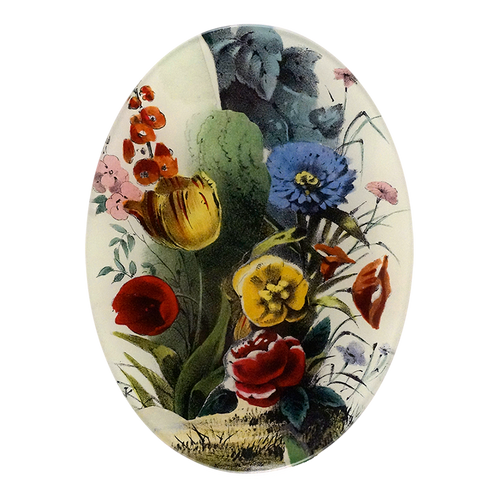 john derian Floral Garland 5 x 7" Oval