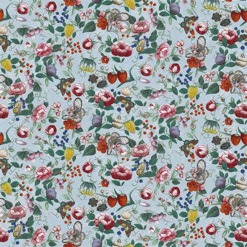 john derian Flower Fan Sky Blue Fabric