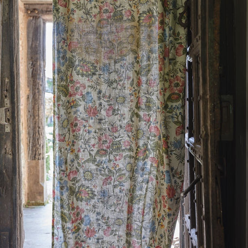 John Derian Folk Flower Parchment Fabric