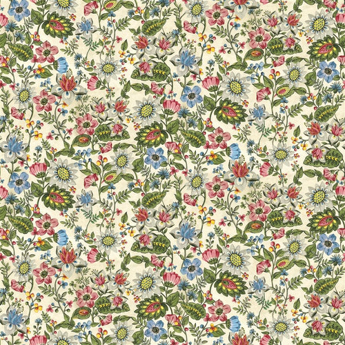 john derian Folk Flower Parchment Fabric