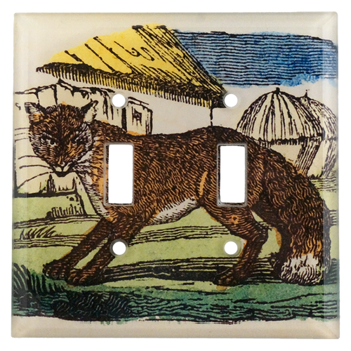 john derian Fox Double Switch Cover