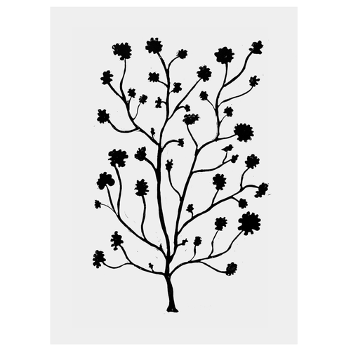 john derian Geranium 22 x 30" Linocut Print