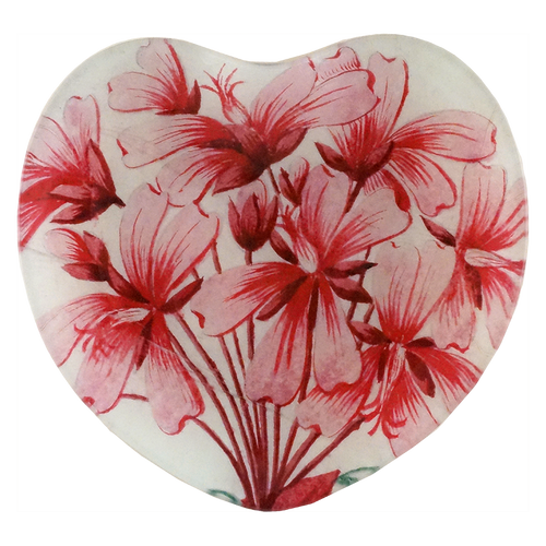 john derian Geranium Zonale 8" Heart Dish