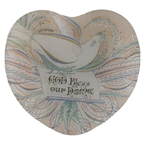 john derian God Bless Our Home 8" Heart Dish