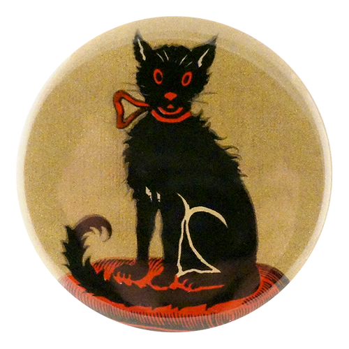 john derian Good Luck To You Black Cat Mirror & Pin