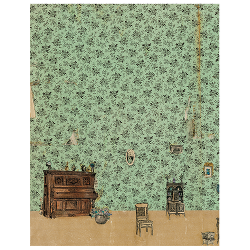 john derian Green Interior (p 335) 11" x 14" Rect. Tray