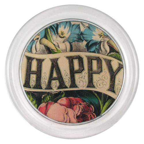 john derian Happy 6" Coaster