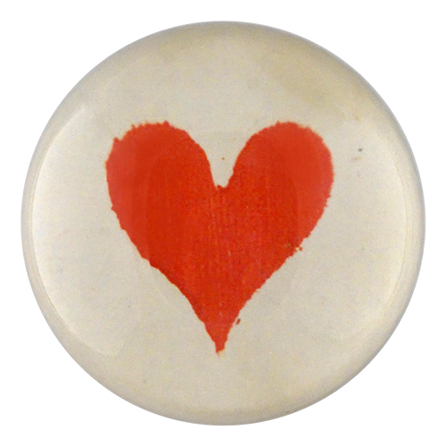 john derian Heart (Card Suits) Dome Paperweight