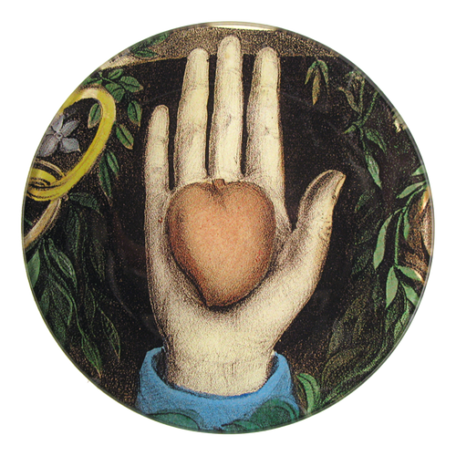 john derian Heart in Hand 5 1/4" Round Plate