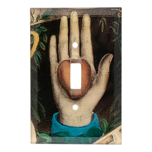 John Derian Heart In Hand Switch Plate Cover