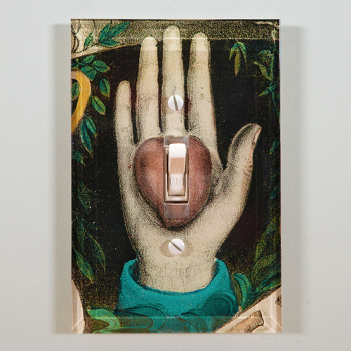john derian Heart in Hand Switch Plate Cover