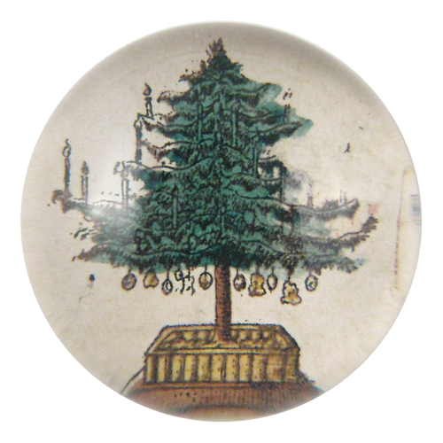 john derian Holiday Tree Dome Paperweight
