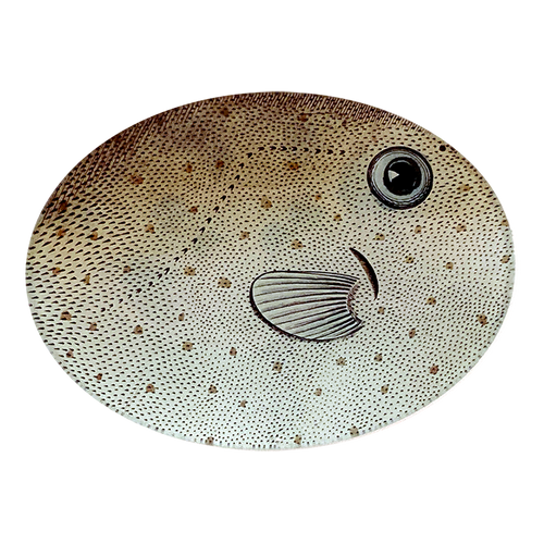 john derian Horn Fish 5 x 7" Oval