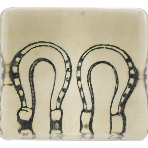 john derian Horseshoe Rectangular Charm