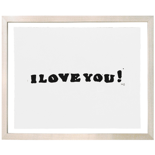john derian I Love You 8 x 10" Linocut Print