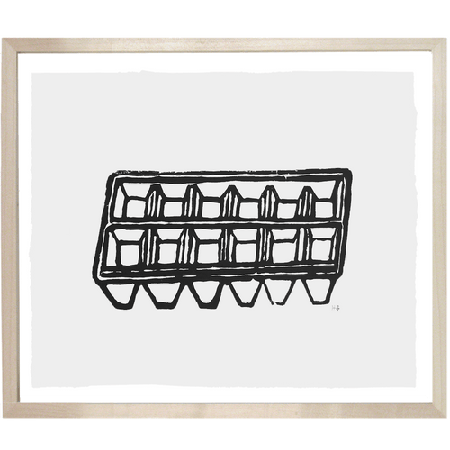 john derian Ice Tray 10 x 12" Linocut Print