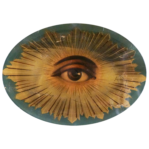 john derian Iconic Painted Eye 10 x 14" Oval