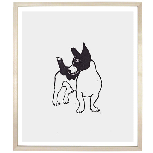 john derian Irish Terrier 12 x 14" Linocut Print